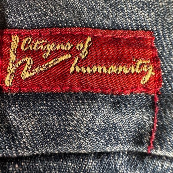 Citizens Of Humanity Cropped Low-Rise Denim Jeans Med Wash Size 32 Style 024-011 - Picture 5 of 11